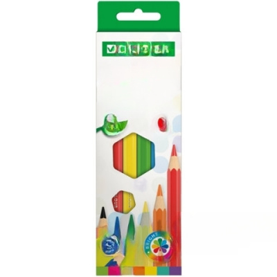 Карандаши цветные утолщенные BRAUBERG KIDS 6 цветов, грифель 5 мм, 181877