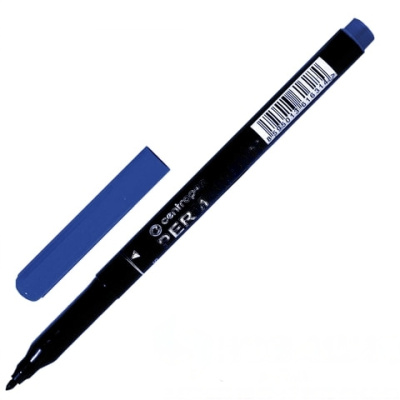 Маркер перманентный CENTROPEN 2536, СИНИЙ, трехгранная форма захвата, круглый, 1 мм, 6 2536 0106