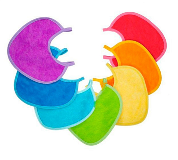 Набор нагрудников «Семицветик» на завязках (7 шт.)