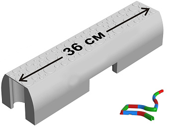 Прямой элемент (36 см) для балансировочной дорожки