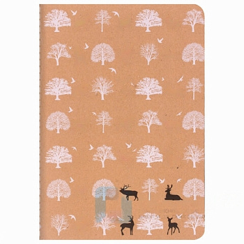 Тетрадь 40 л. в клетку обложка КРАФТ, бежевая бумага 70 г/м2, сшивка, А5 (147х210 мм), NATURE, BRAUBERG, 403758