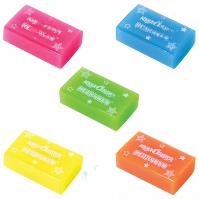 Ластик ЮНЛАНДИЯ "НЕОНЧИКИ", 38х24х12 мм, цвет ассорти, экологичный ПВХ, 228077