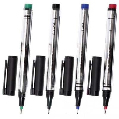 Маркеры перманентные (нестираемые) BRAUBERG, НАБОР 4 шт., АССОРТИ, "Jet", супертонкий металический наконечник, 0,5 мм, 150511