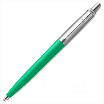 Ручка шариковая PARKER "Jotter Orig Green", корпус зеленый, детали нержавеющая сталь, блистер, синяя, 2076058