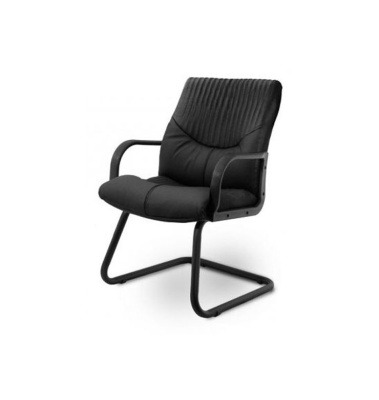 Кресло в кабинет руководителя Гермес, низкая спинка, полозья