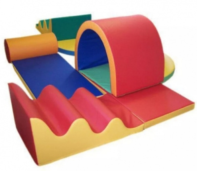 Мягкий модуль детский Трансформер Игровая дорожка, 9 элементов