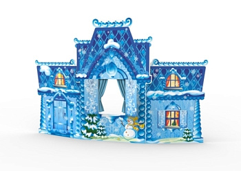 Театральная декорация двухсторонняя Замок зимний (внутри, снаружи)