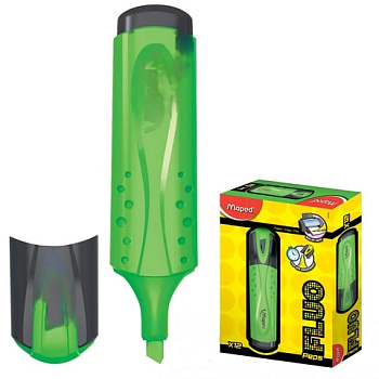 Текстовыделитель MAPED (Франция) "Fluo Pep's Classic", ЗЕЛЕНЫЙ, линия 1-5 мм, 742533