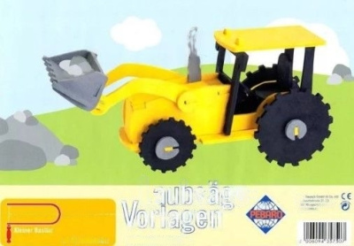 Заготовка из фанеры Трактор с ковшом 3D для выпиливания лобзиком