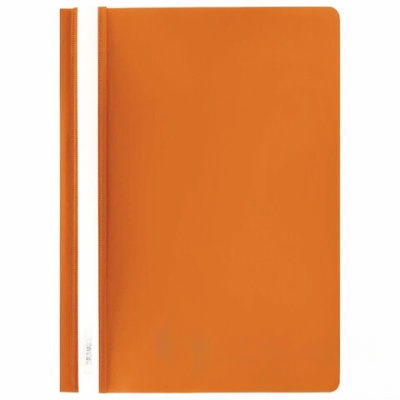 Скоросшиватель пластиковый BRAUBERG, А4, 130/180 мкм, оранжевый, 228673