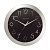 Часы настенные TROYKA 11170182, круг, черные, серебристая рамка, 29х29х3,5 см