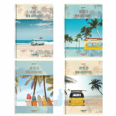 Тетрадь А4, 96 л., BRAUBERG, гребень, клетка, обложка картон, "Adventures", 404056