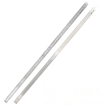 Линейка металлическая 100 см, BRAUBERG, европодвес, 210311