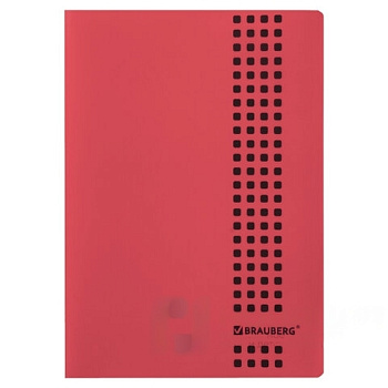 Тетрадь А4, 40 листов, BRAUBERG "Metropolis", скоба, клетка, обложка пластик, КРАСНЫЙ, 403401