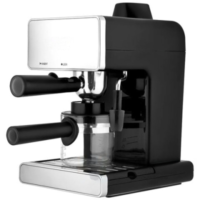 Кофеварка рожковая BRAYER BR1103, 950Вт, объем 1,2л, 4 бар, ручной капучинатор, серебро