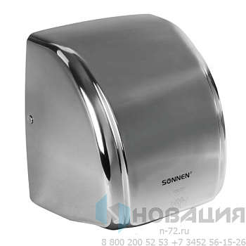 Сушилка для рук SONNEN HD-230S, 2100 Вт, нержавеющая сталь, антивандальная, хром, 604195