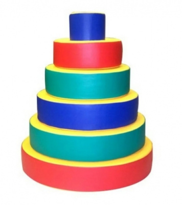 Мягкий модуль детский Пирамидка, 6 элементов