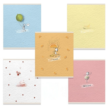 Тетрадь А5, 48 л., ПЗБМ, скоба, клетка, ламинация, конгрев, выборочный лак, "Мульти-Арт" (5 видов), 029951