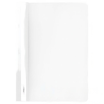 Скоросшиватель пластиковый BRAUBERG, А4, 130/180 мкм, белый, 228676