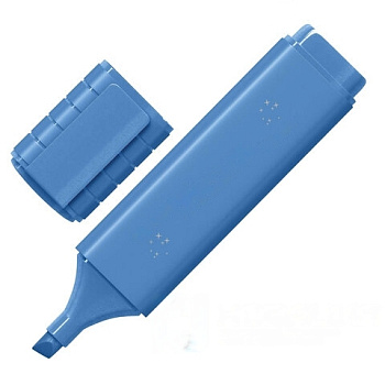 Текстовыделитель перламутровый СИНИЙ BRAUBERG ORIGINAL PEARL, линия письма 1-5 мм, 152441