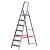 Стремянка алюминиевая 7 ШИРОКИХ СТУПЕНЕЙ 13 см, площадка 1,5 м, нагрузка 225 кг, вес 6,8 кг, 5110107, НВ