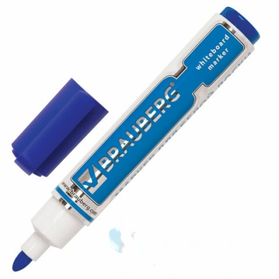 Маркер стираемый для белой доски СИНИЙ, BRAUBERG "Neo", 5 мм, с клипом, 150488