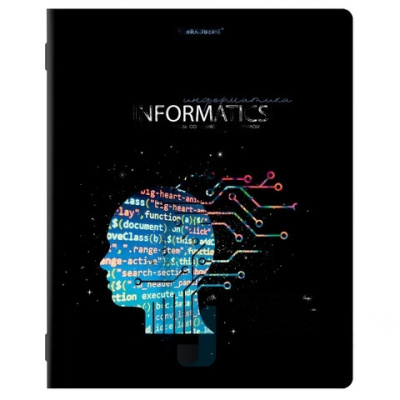 Тетрадь предметная "STARLIGHT" 48 л., глянцевый УФ-лак, ИНФОРМАТИКА, клетка, BRAUBERG, 404526