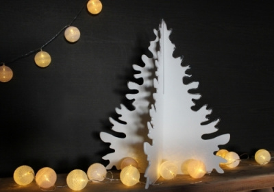 Театральная декорация Елочка пушистая (белая серия)