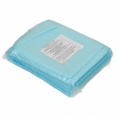 Простыни одноразовые ГЕКСА нестерильные, комплект 10 шт., 70х200 см, спанбонд 25 г/м2, голубые