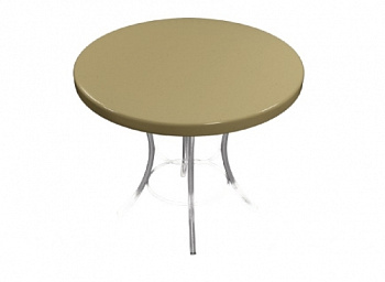 Стол обеденный с круглой столешницей из искусственного камня, d 60 см