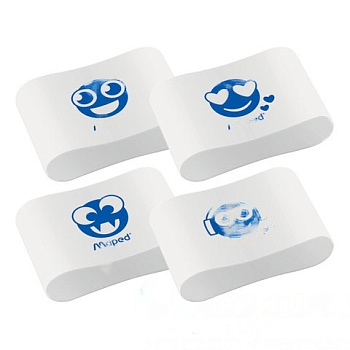 Ластик MAPED (Франция) "Essentials Soft 13", 33,5х21,5х9,9 мм, белый, ассорти, 112911