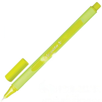 Ручка капиллярная (линер) SCHNEIDER (Германия) "Line-Up", ЗЕЛЕНОЕ ЯБЛОКО, трехгранная, линия письма 0,4 мм, 191011