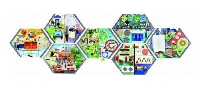 Набор детских бизибордов Профессии города (7 шт.)