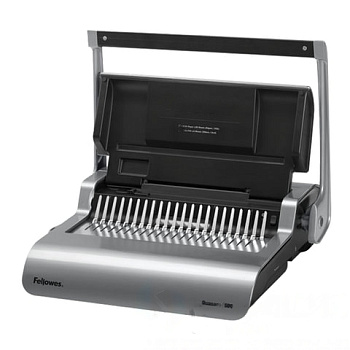 Переплетная машина для пластиковой пружины FELLOWES "QUASAR+", пробивает до 25 л., сшивает до 500 л., FS-56277
