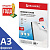 Обложки картонные для переплета БОЛЬШОЙ ФОРМАТ А3, КОМПЛЕКТ 100 штук, тиснение под кожу, 230 г/м2, белые, BRAUBERG, 530945
