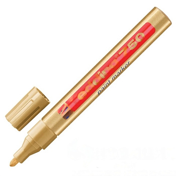 Маркер-краска лаковый EDDING 750, 2-4 мм, ЗОЛОТОЙ, круглый наконечник, алюминиевый корпус, E-750/53