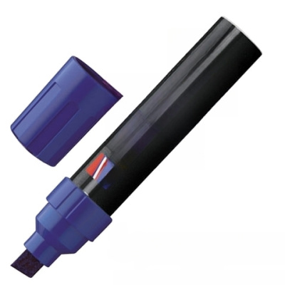 Маркер перманентный (нестираемый) EDDING 390, СИНИЙ, скошенный наконечник, 4-12 мм, E-390/3