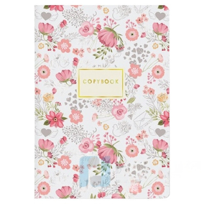 Тетрадь ЕВРО А5 40 л., BRUNO VISCONTI сшивка, клетка, Soft Touch, бежевая бумага 70 г/м2, "ЛЮБОВЬ И ГОЛУБИ", 7-40-001/35