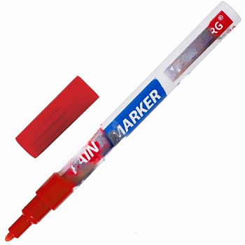 Маркер-краска лаковый EXTRA (paint marker) 2 мм, КРАСНЫЙ, УСИЛЕННАЯ НИТРО-ОСНОВА, BRAUBERG, 151969