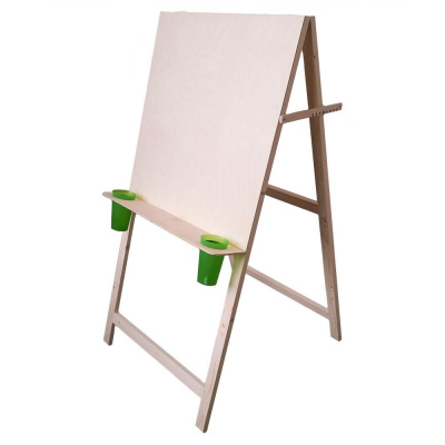 Мольберт напольный "Хлопушка" со стаканчиками, 120х60х50 см