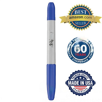 Маркер перманентный двусторонний SHARPIE (США) СИНИЙ, "Twin Tip", наконечники 0,9 / 0,5 мм, S0811120