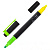 Текстовыделитель двусторонний BRAUBERG, ЖЕЛТЫЙ/ЗЕЛЕНЫЙ, линия 1-4 мм, 150841