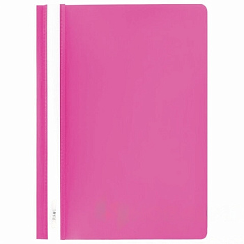 Скоросшиватель пластиковый BRAUBERG, А4, 130/180 мкм, розовый, 228672