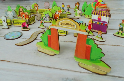 Набор деревянных фигур Зоопарк