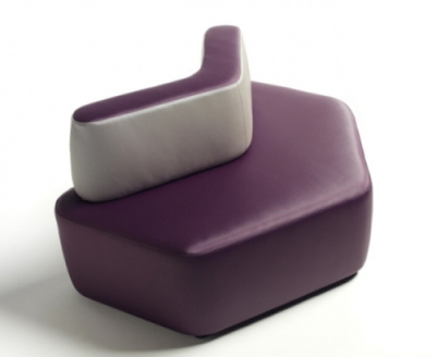 Секция двухместная Кросс, 1350х1040х760 мм (выгнутая спинка)