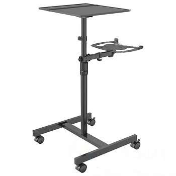 Стол для проектора CACTUS (100х37х42 см), регулировка высоты и наклона, площ.для ноутбука, CS-VM-PT01T