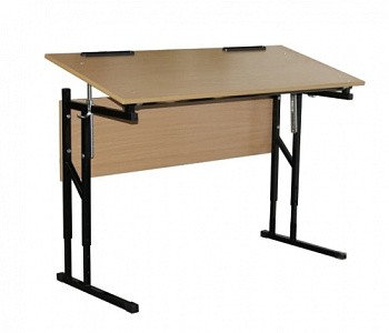 Стол ученический двухместный Бюджет с регулируемым наклоном столешницы (3-5, 5-7 р.гр.)