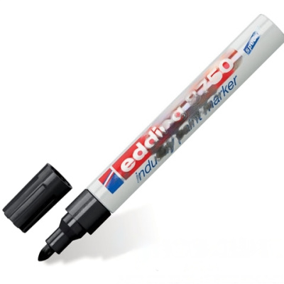 Маркер-краска лаковый (paint marker) EDDING 8750, ЧЕРНЫЙ, 2-4 мм, круглый наконечник, алюминиевый корпус, E-8750/1