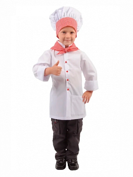 Детский карнавальный костюм Поваренок (рост от 104 до 146 см)