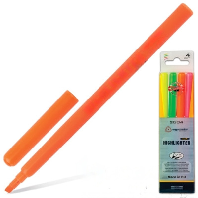 Набор текстовыделителей KOH-I-NOOR 4 шт., АССОРТИ, линия 1-4 мм, 772004JD01PK